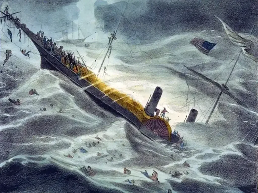 sunk ship