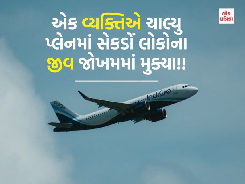 એક વ્યક્તિએ ચાલ્યુ પ્લેનમાં સેકડોં લોકોના જીવ જોખમમાં મુક્યા!!