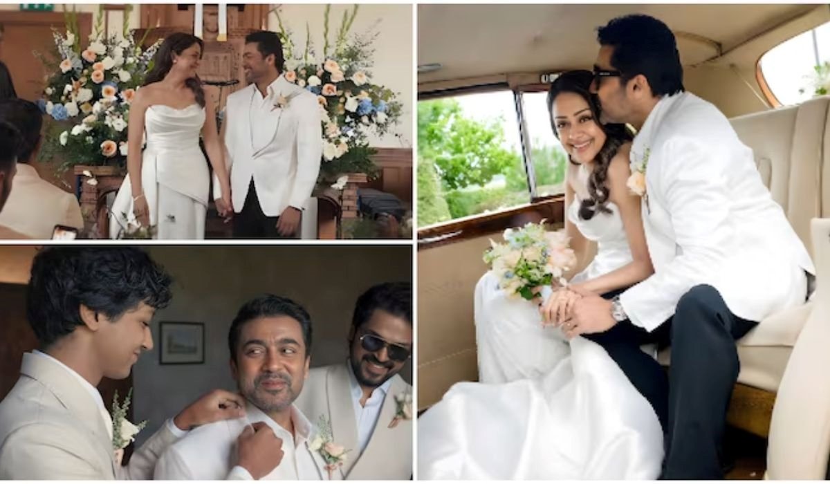 સાઉથ એક્ટર સૂર્યા અને જ્યોતિકાએ 20 વર્ષ બાદ ફરીથી કર્યા લગ્ન, જુઓ મનમોહક તસવીરો 2 - Lok Patrika suriya-jyothika-remarriage-20th-wedding-anniversary-photos